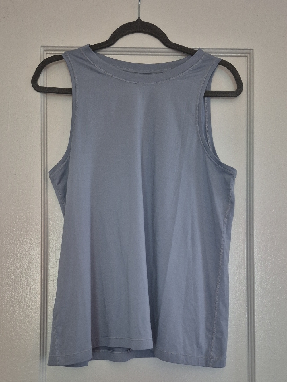 Athleta High Neck Tank Gray Blue